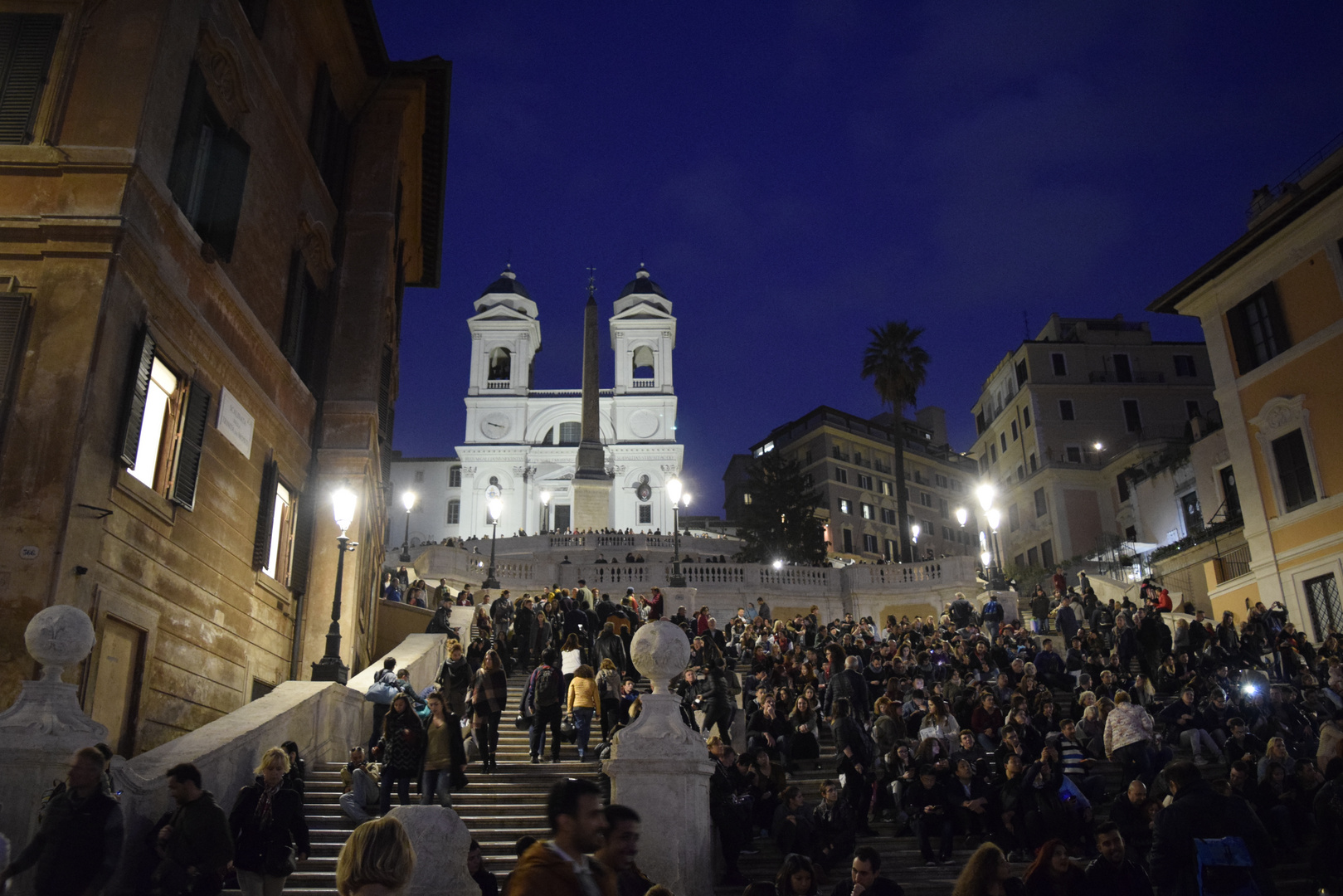 Abends an der spanischen Treppe