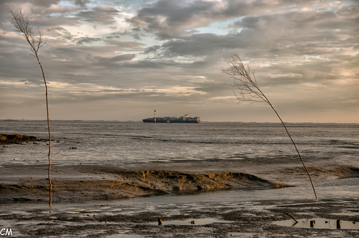 Abends an der Weser