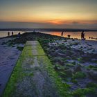 Abends an einer Buhne auf Borkum 