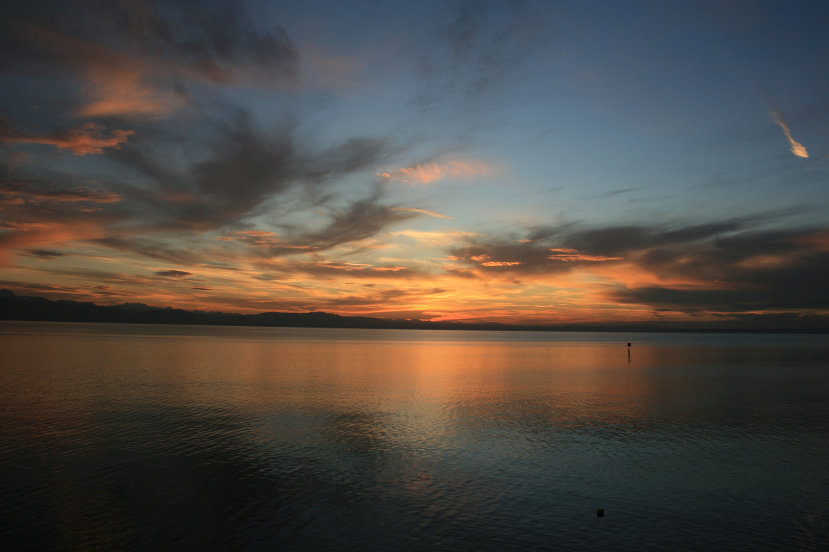 Abends an Heiligabend am Bodensee