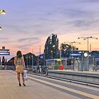 Abends auf dem BahnhofM