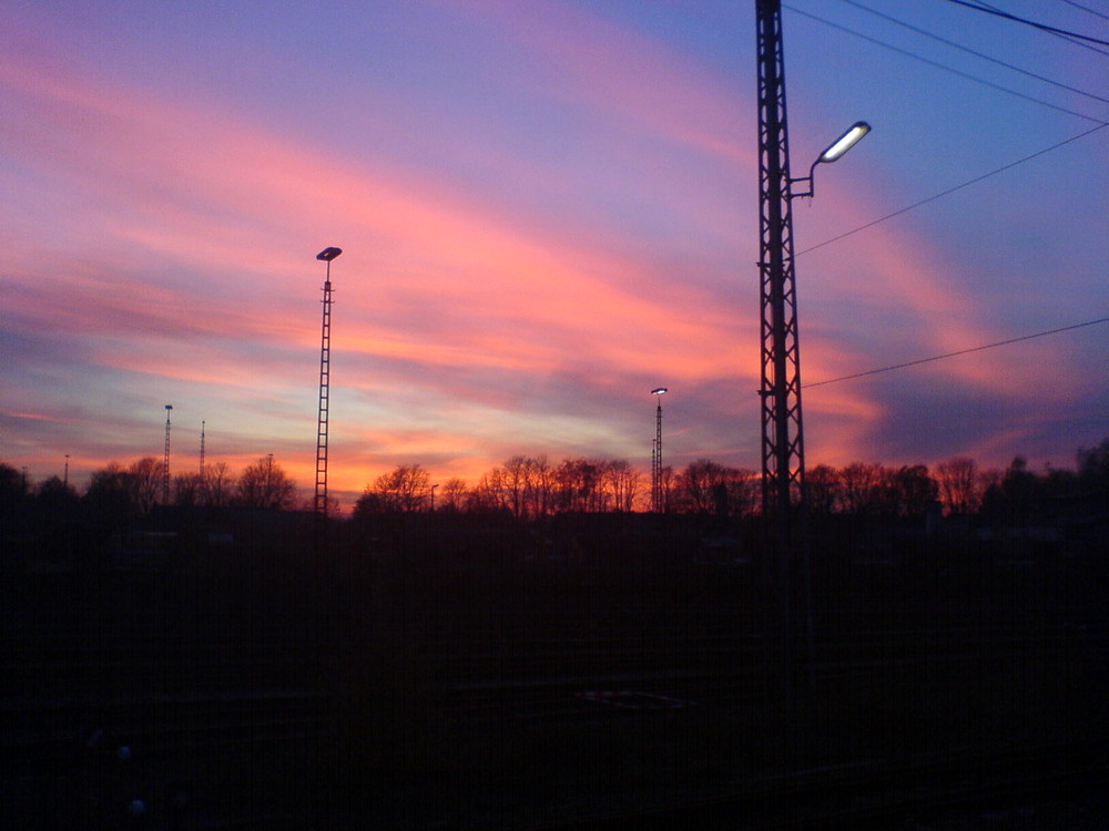 Abends auf dem Bhf