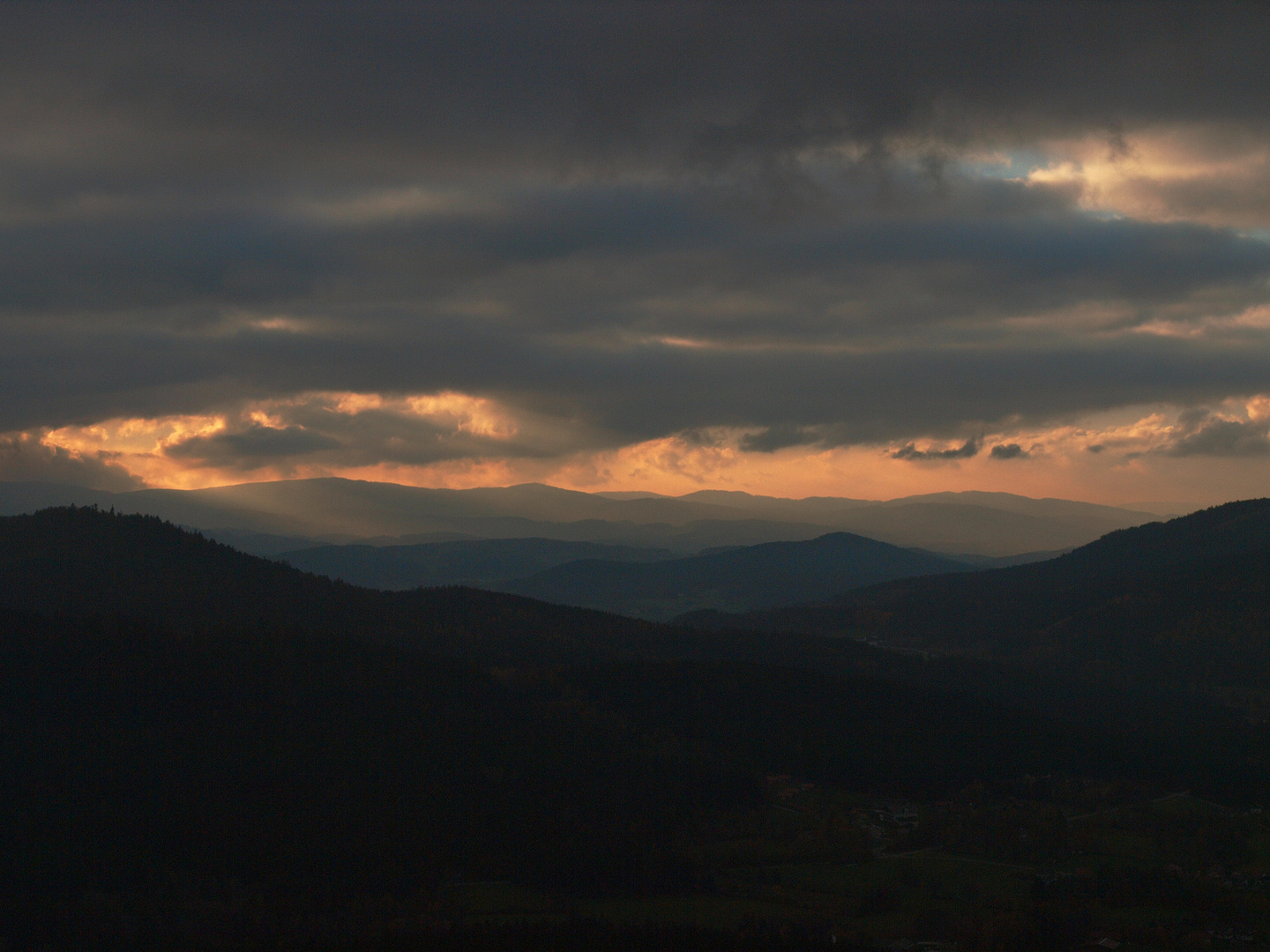 Abends auf dem Silberberg . . .