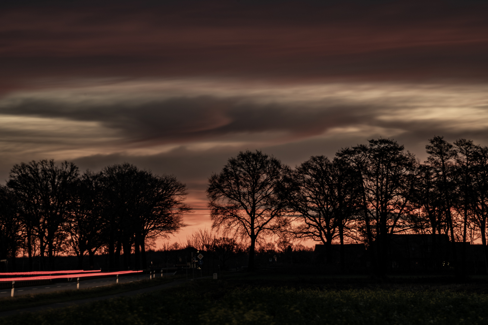 Abends auf dem Weg nach Hause