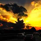 abends auf der Autobahn