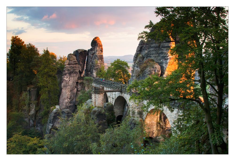 Abends auf der Bastei