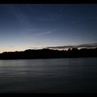 Abends auf der Donau in Österreich