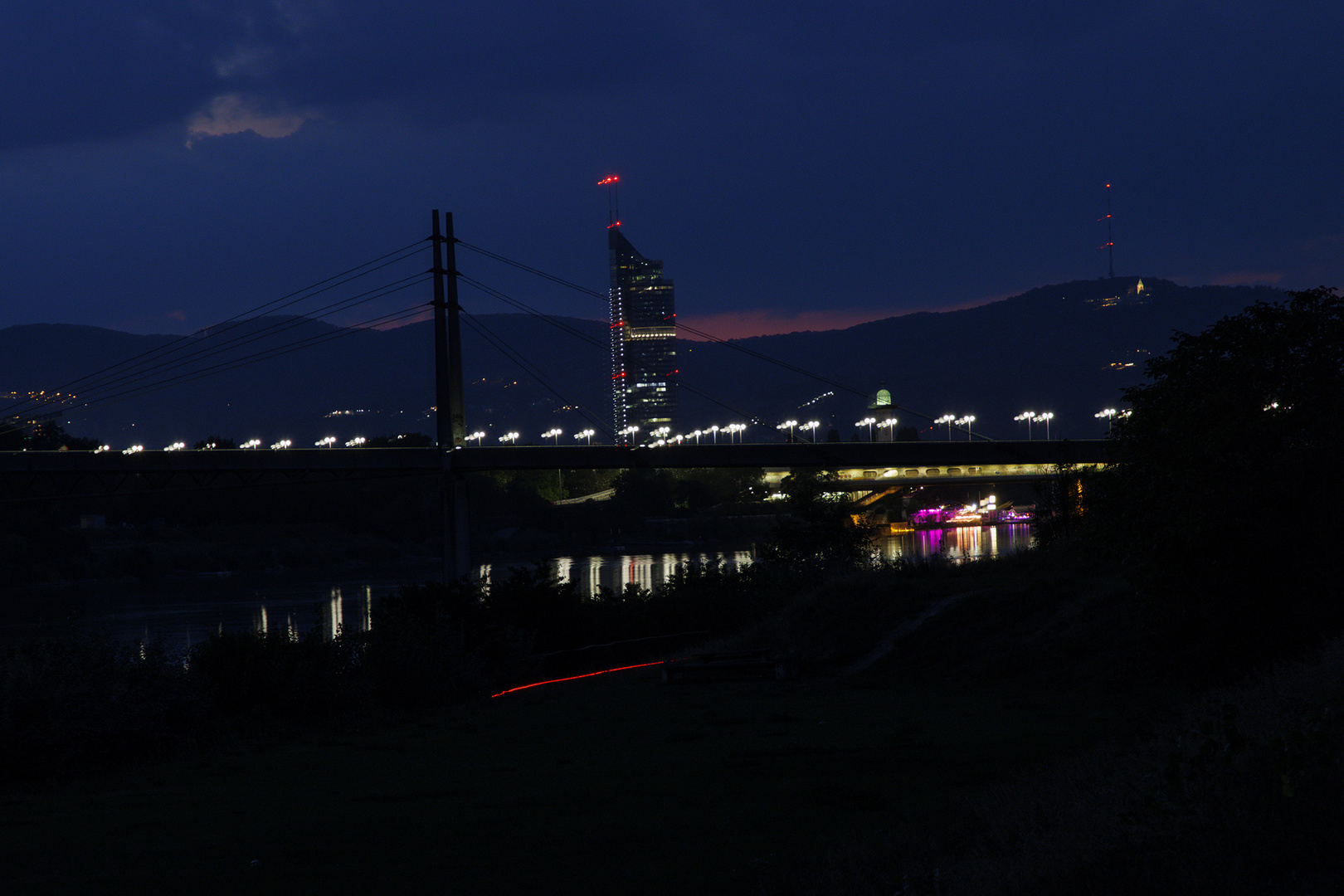 Abends auf der Donauinsel