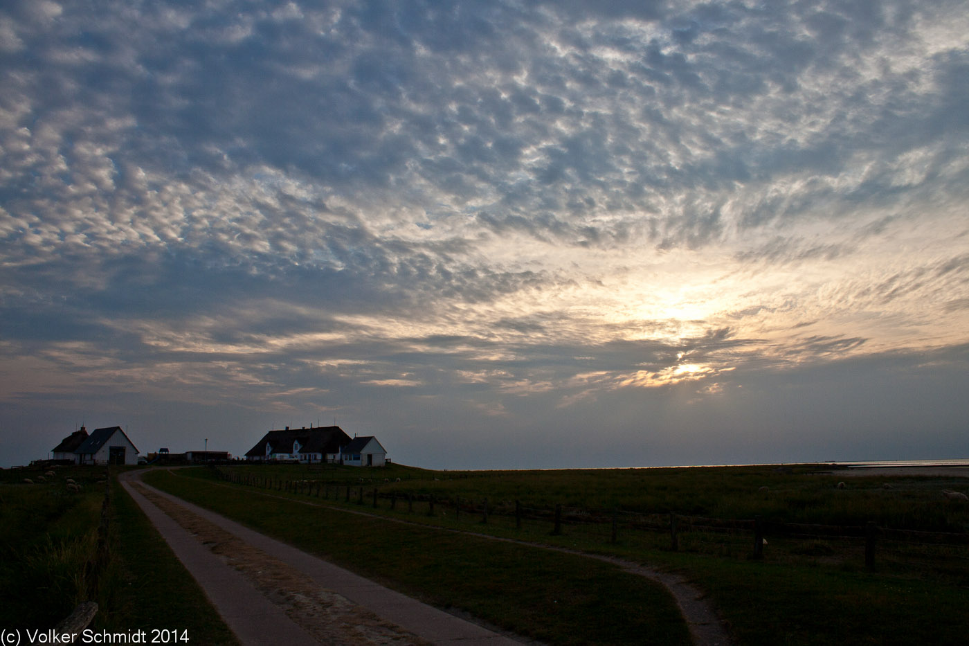 Abends auf der Hamburger Hallig