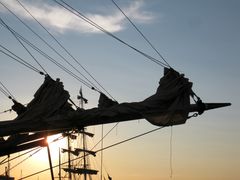 Abends auf der Hanse Sail 2012