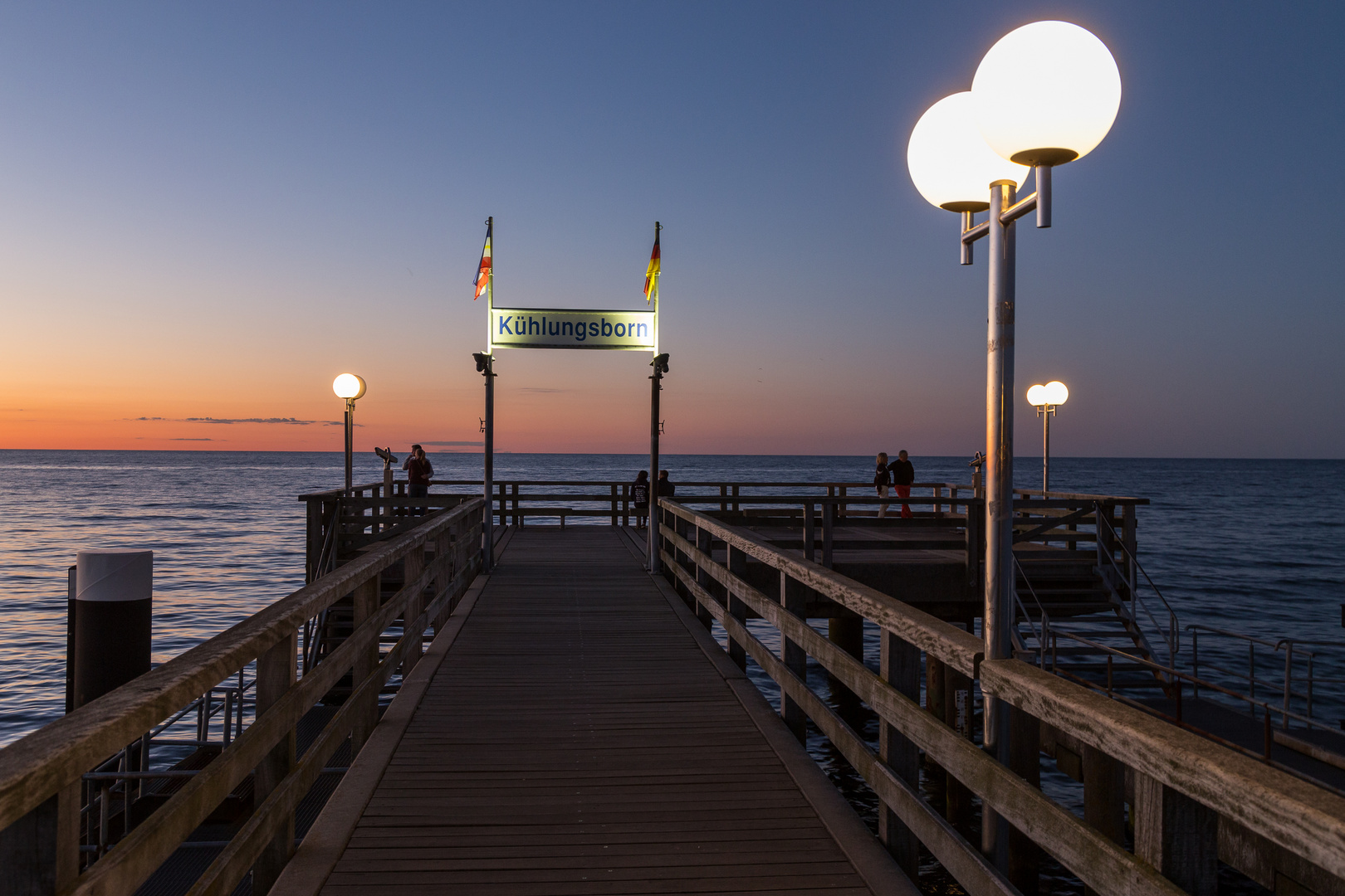 Abends auf der Seebrücke in Kühlungsborn....