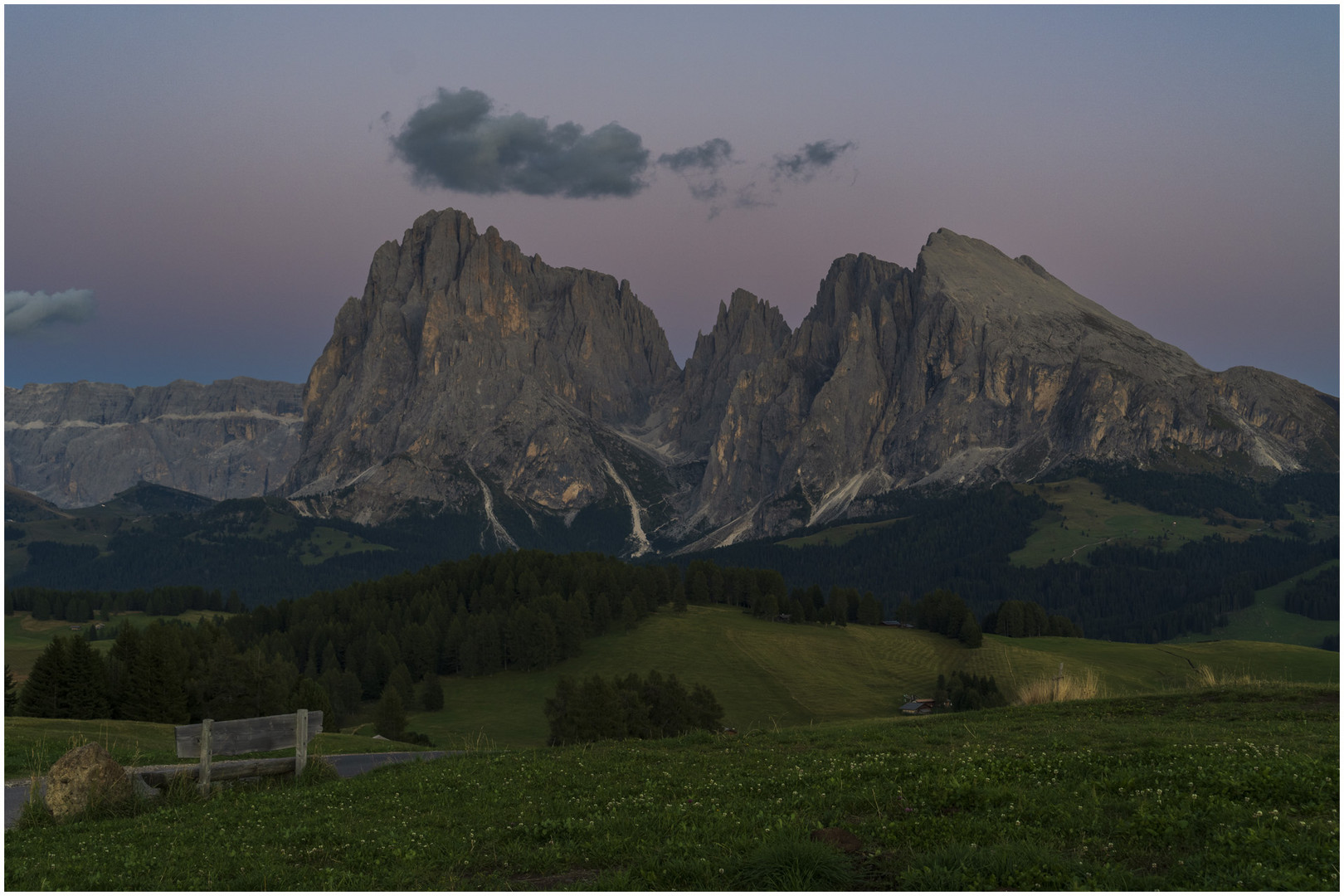 Abends auf der Seiser Alm