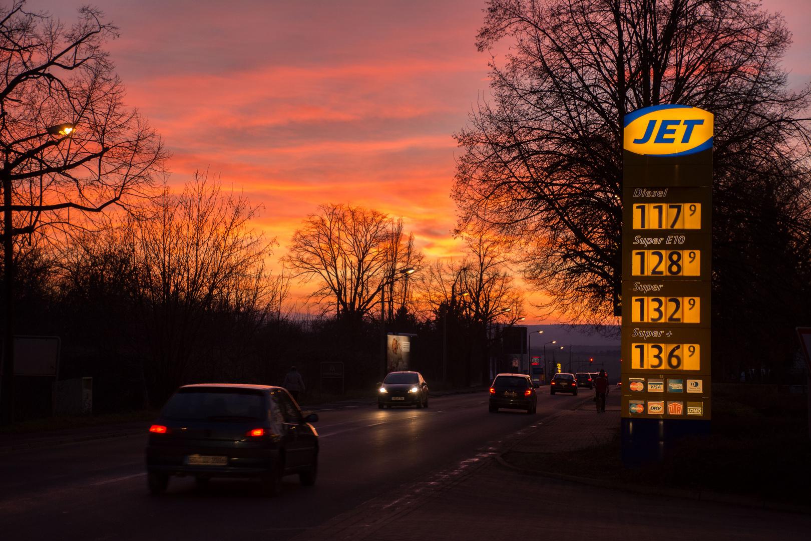 Abends auf der Straße