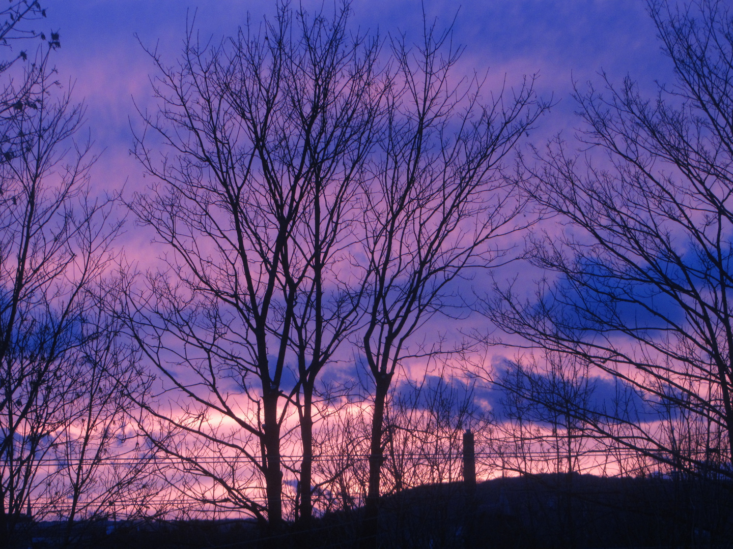 Abends aus meinem Fenster