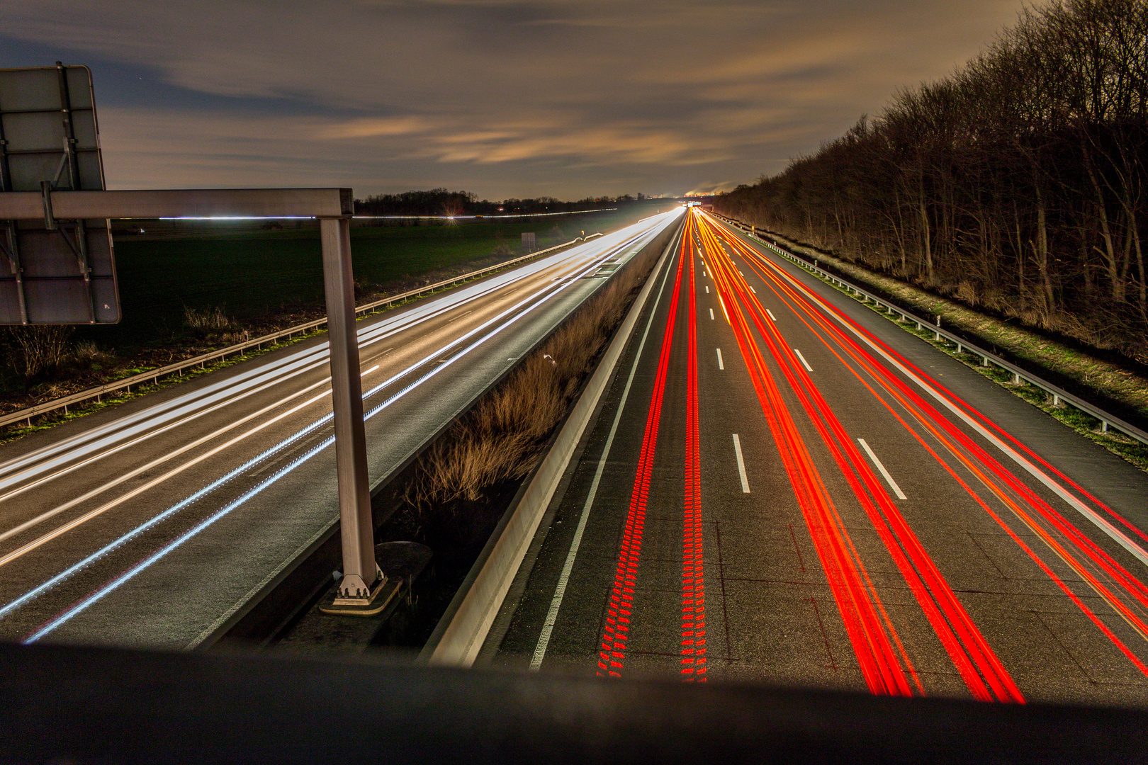 Abends Autobahn A1 Kreuz Bliesheim