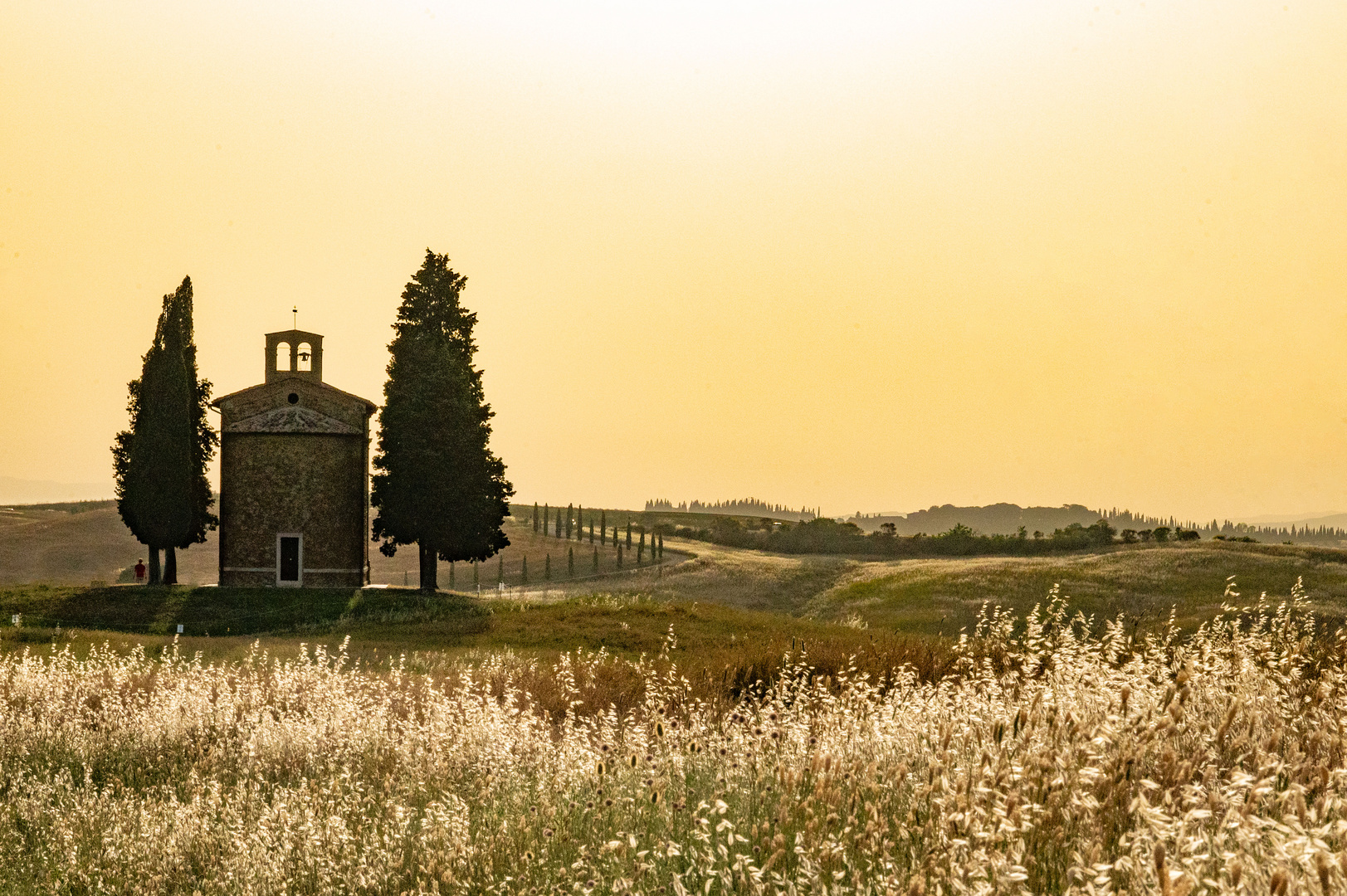 abends bei der Capella della Madonna die Vitaleta