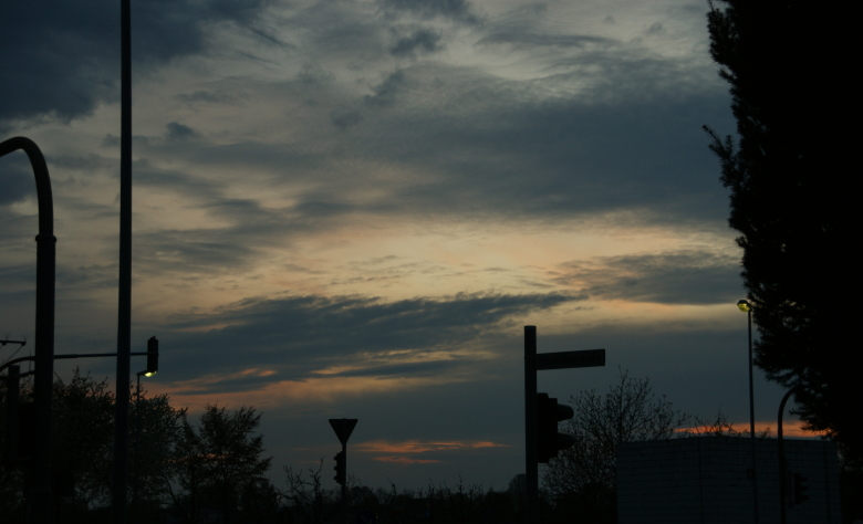 Abends bei uns vor der Tür