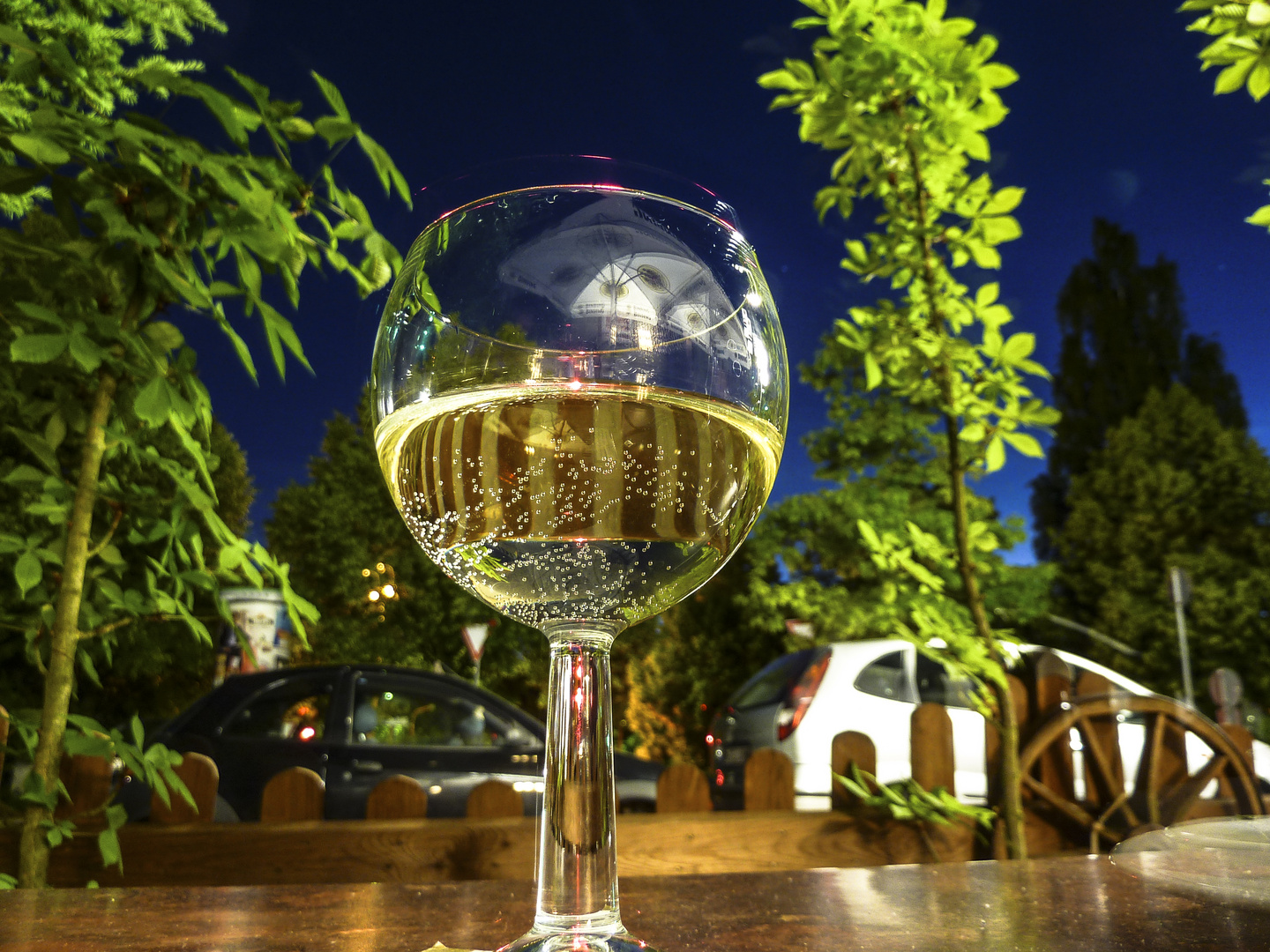 Abends im Biergarten