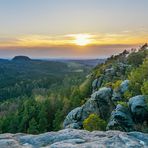 Abends im Elbsandsteingebirge