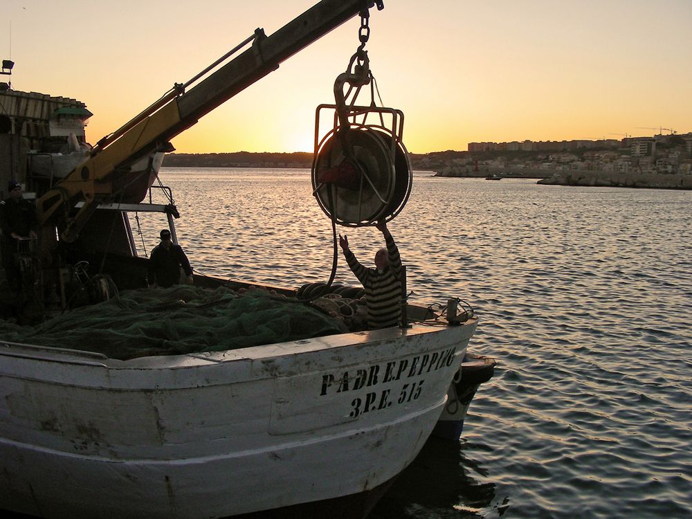 Abends im Hafen - di sera al porto (Sciacca)