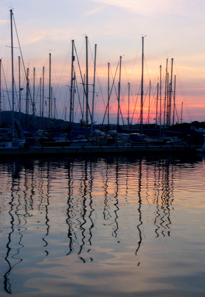 abends im Hafen von Biograd