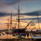 Abends im Hafen von Portsmouth