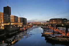 Abends im Hamburger Binnenhafen