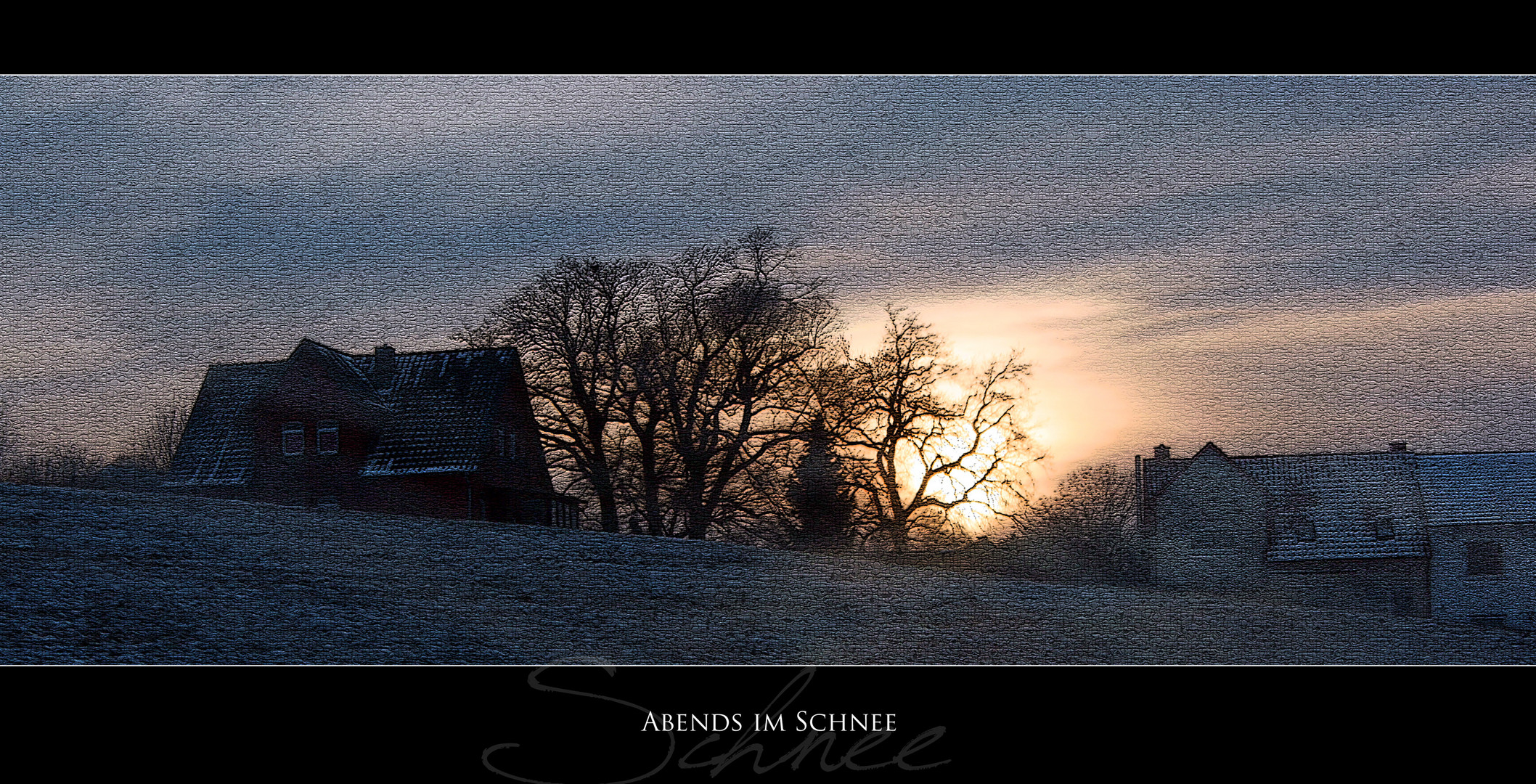 Abends im Schnee