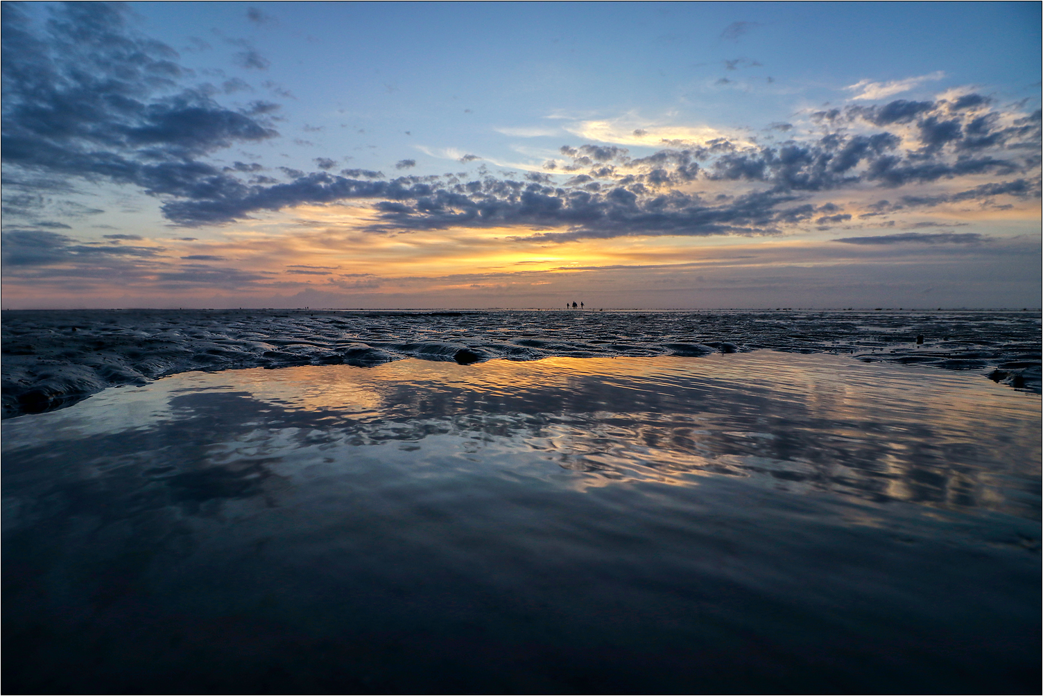 Abends im Watt von Cuxhaven...