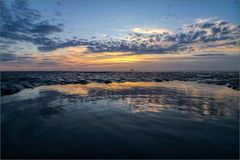 Abends im Watt von Cuxhaven...