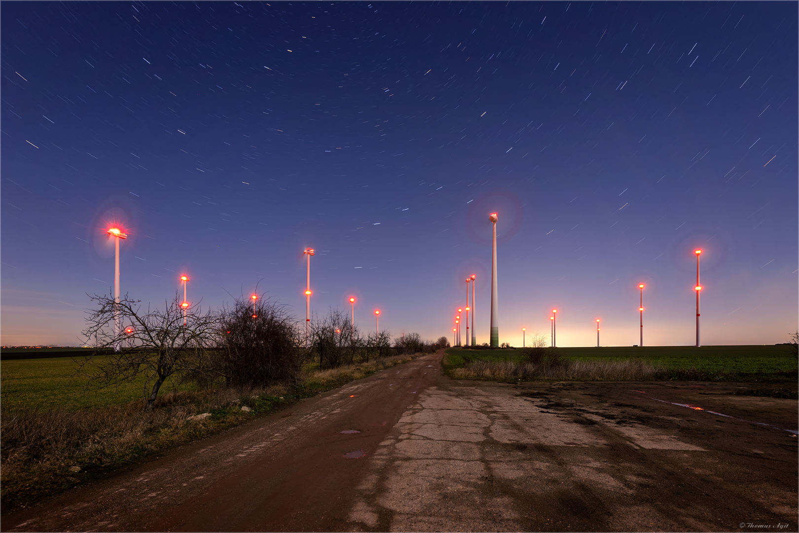 Abends im Windpark...