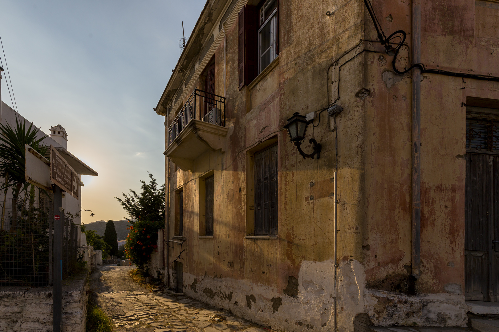 abends in chalki auf naxos