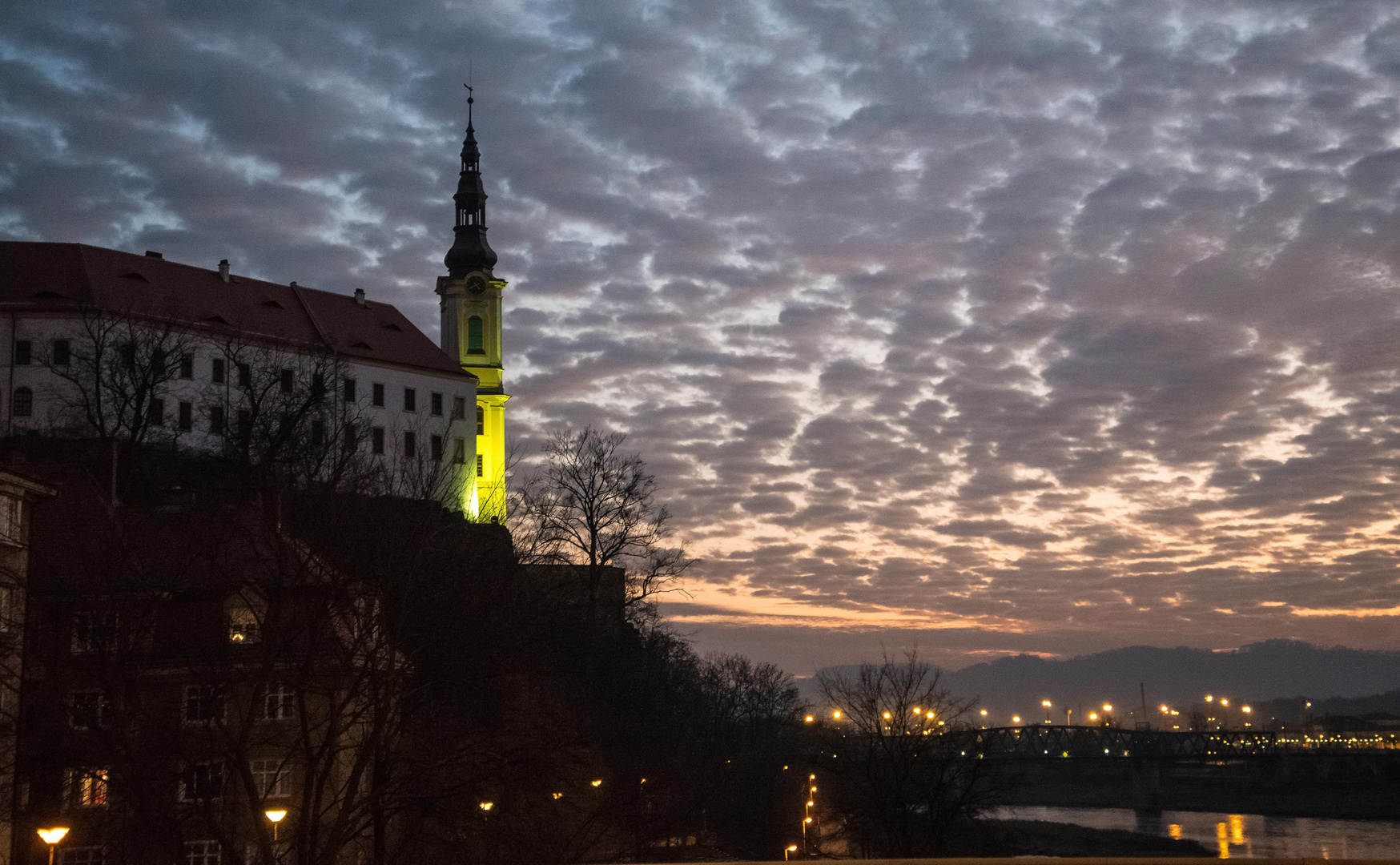 Abends in Decin (Tschechien)