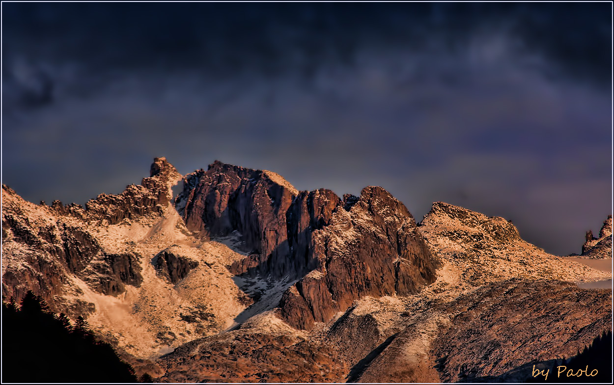 Abends in den Dolomiten