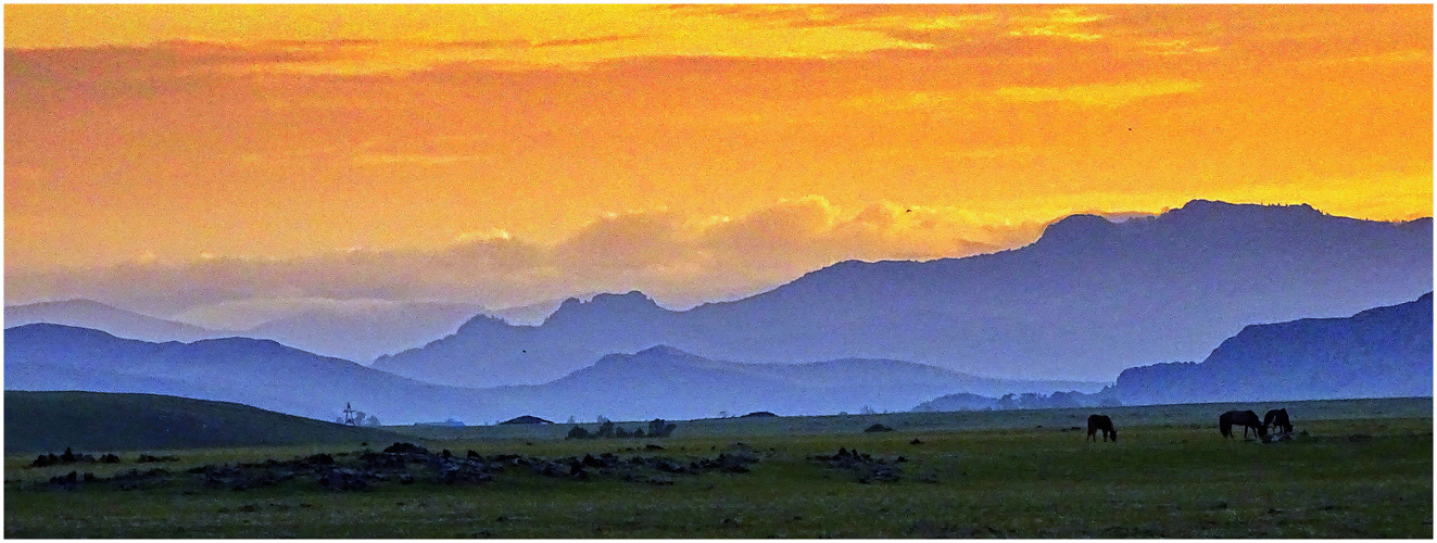 Abends in der Mongolei