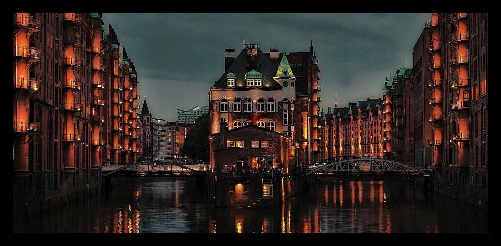 Abends in der Speicherstadt