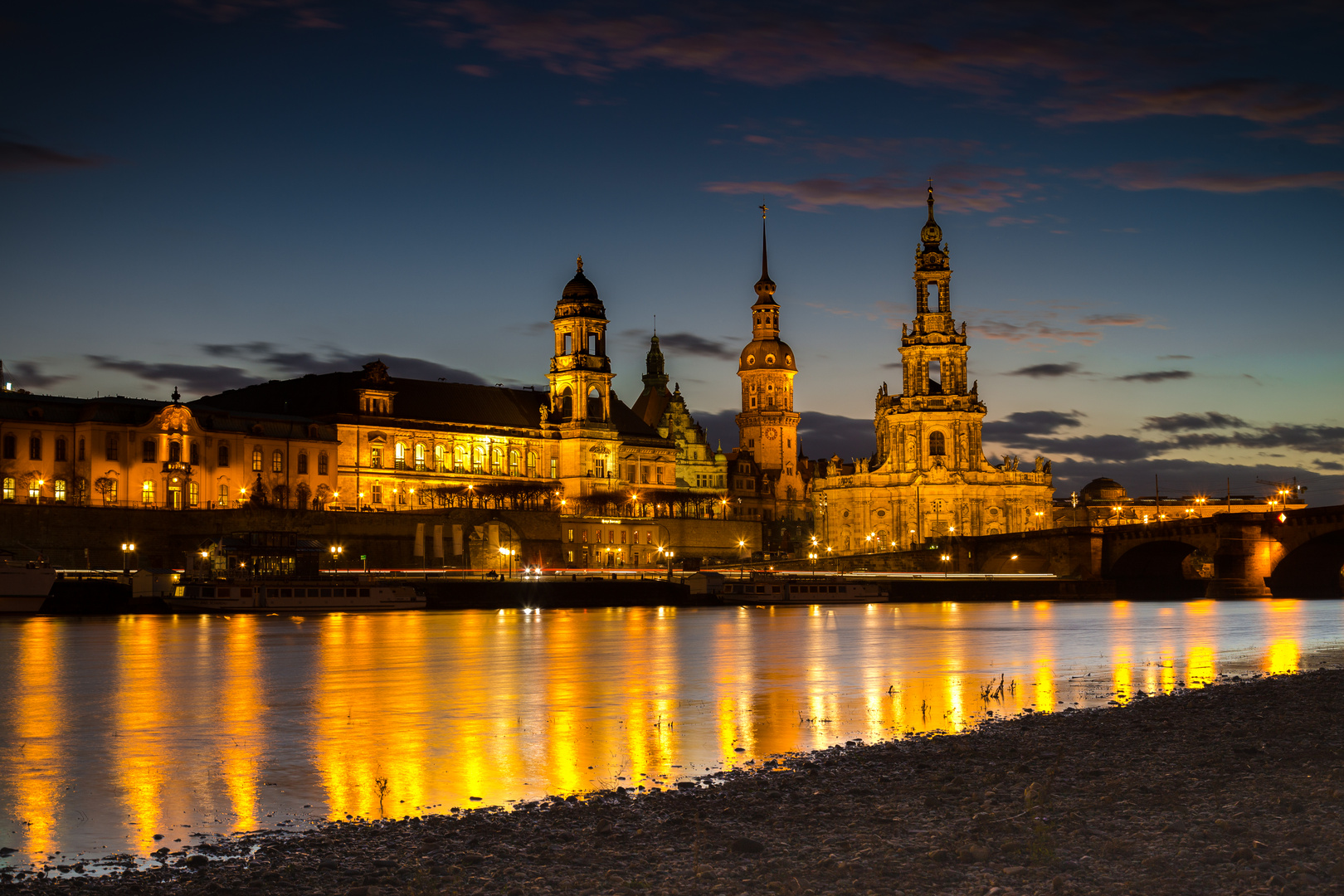 abends in Dresden