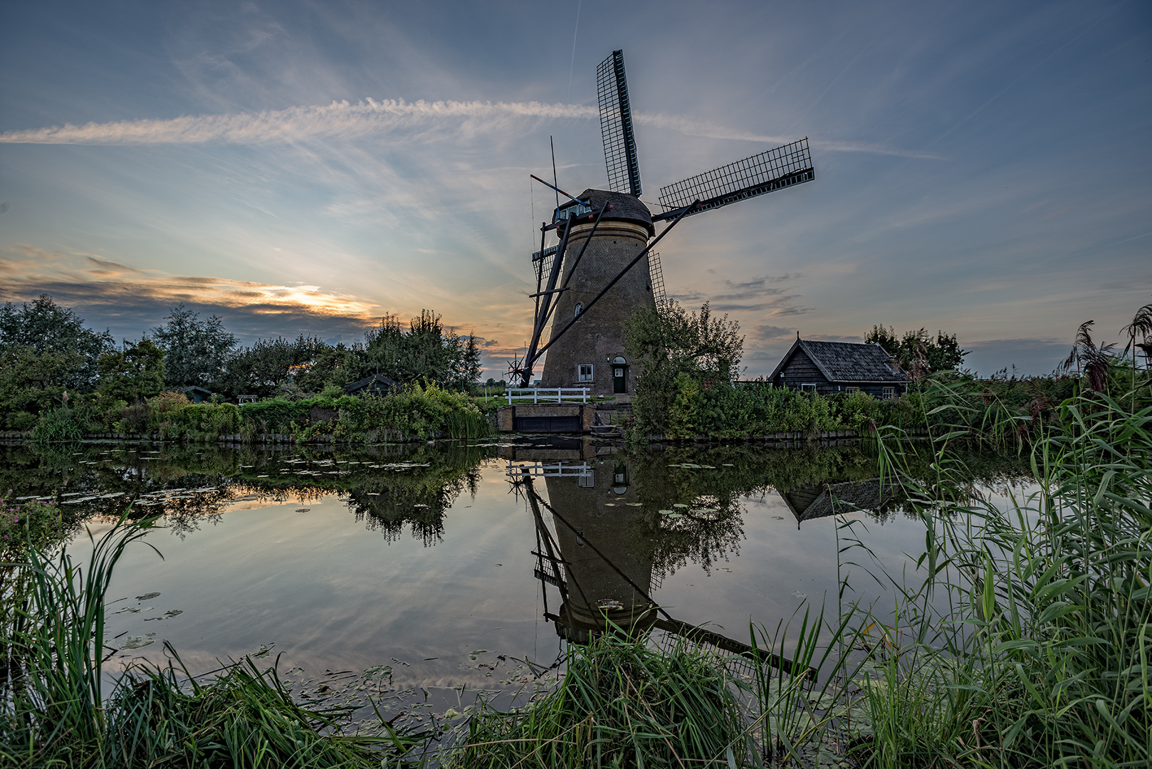 Abends in Kinderdijk