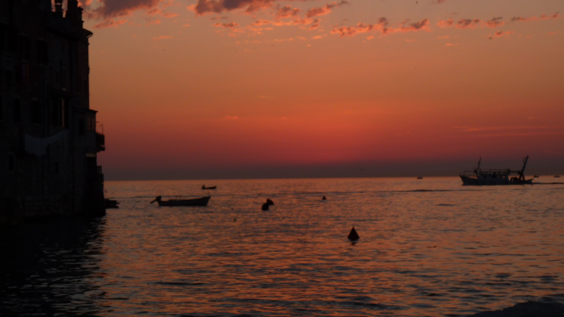 Abends in Rovin, Kroatien