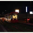 Abends mit der Straßenbahn