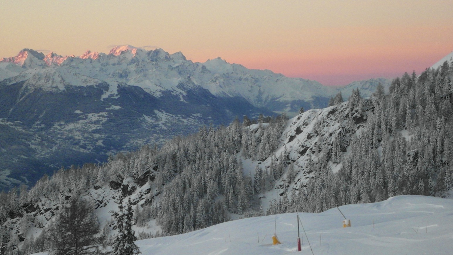 Abends über Crans Montana