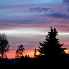 Abends um acht Uhr vor unserem Balkon