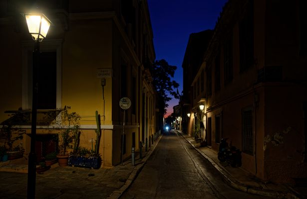 Abends unterwegs in Athen