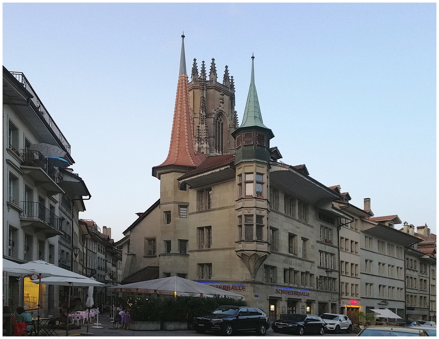 abends unterwegs in Freiburg