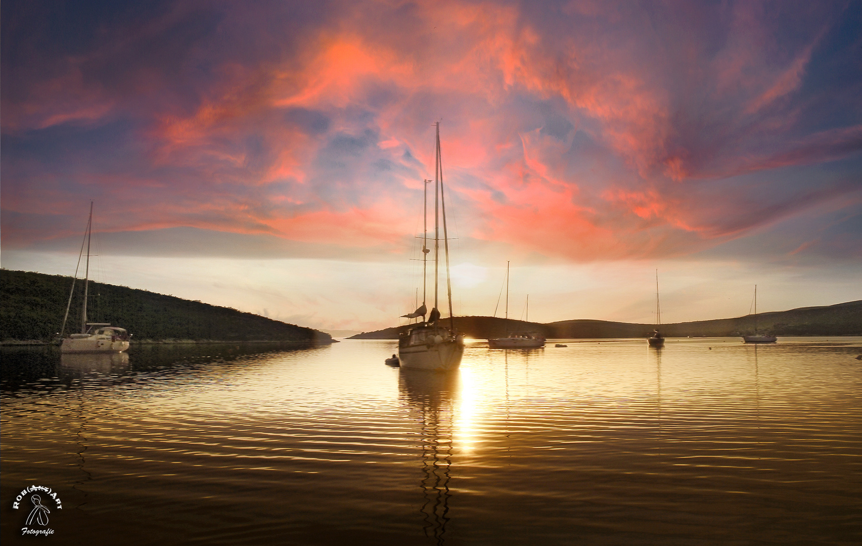 Abends vor Anker