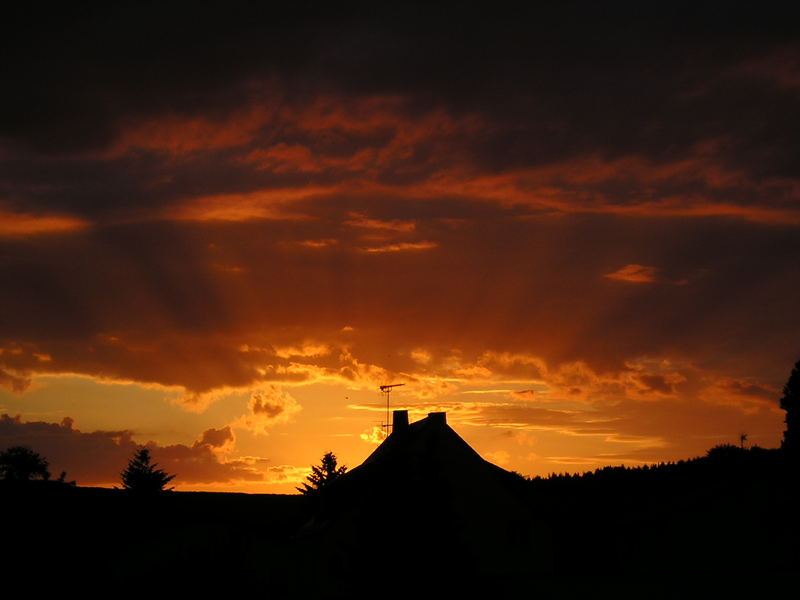 abends vor meiner Tür...