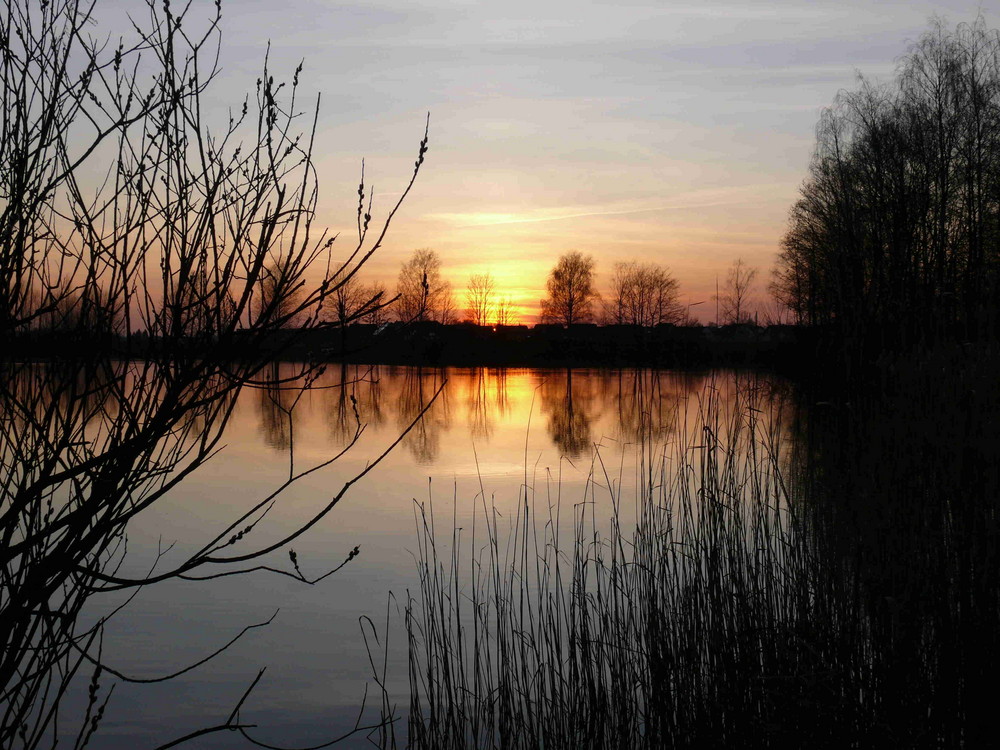 Abends wirds rot am Baggersee