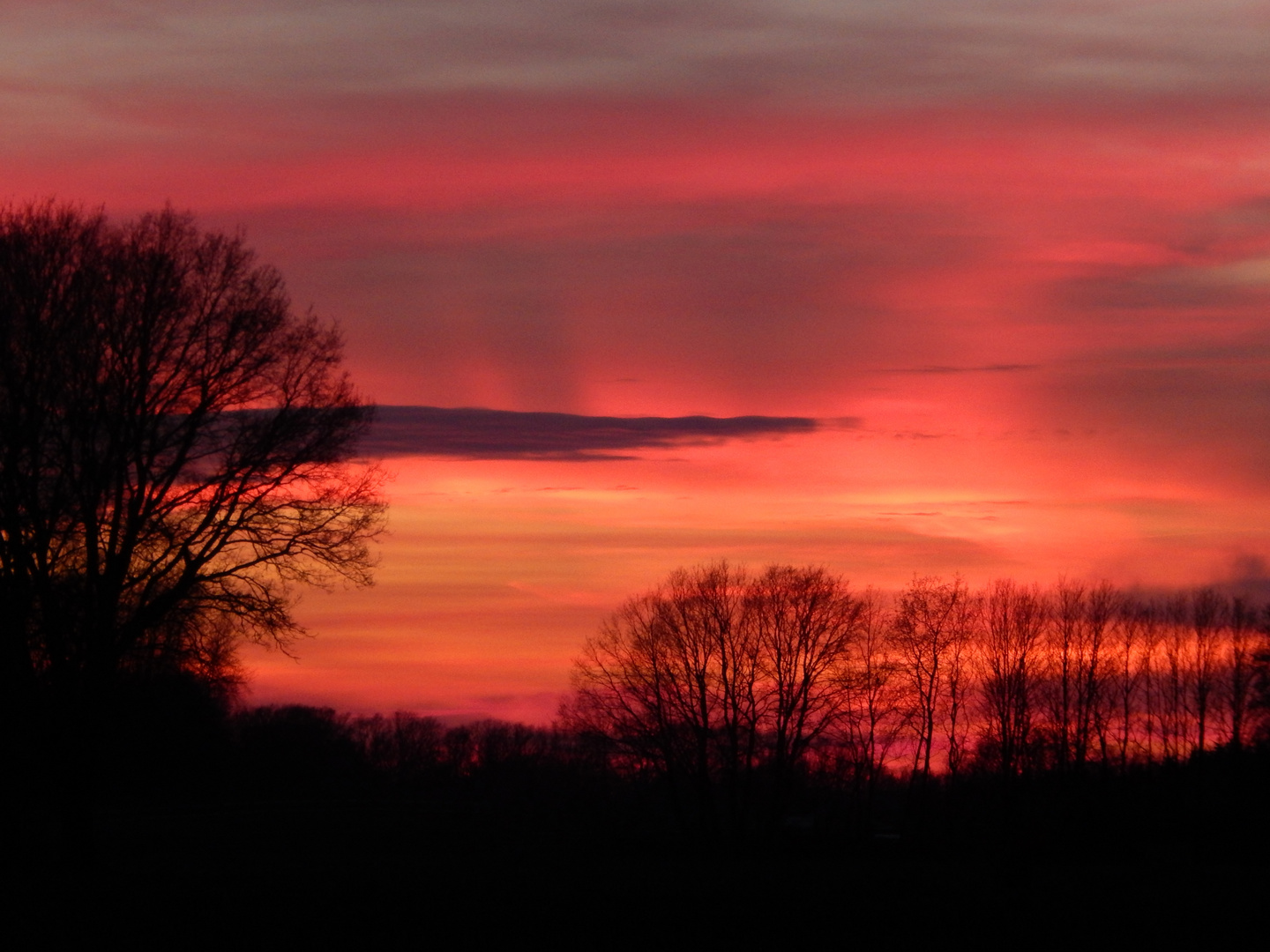 Abends zwischen den Dörfern