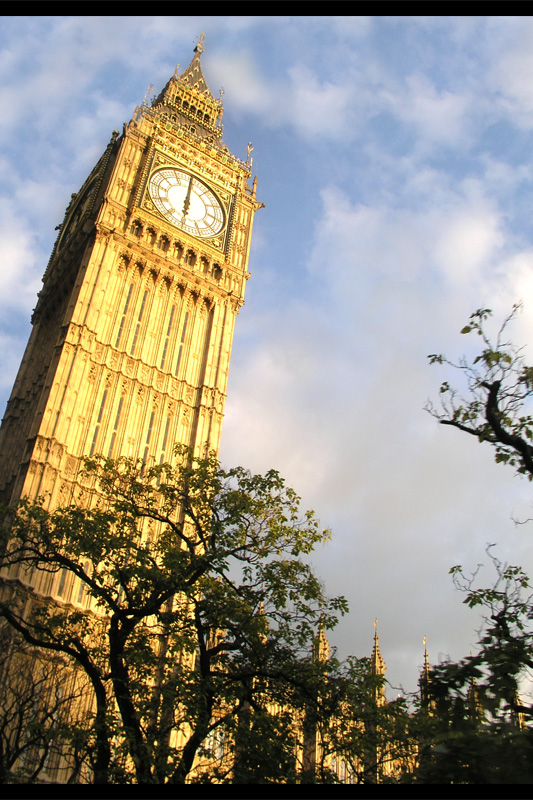 Abendsonne am "Big Ben"