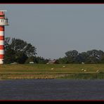 Abendsonne am Leuchtturm bei Kollmar